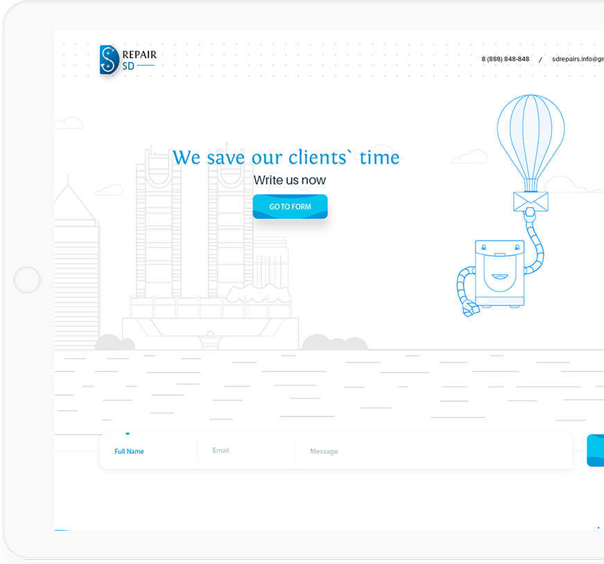 Фото проекта на планшете